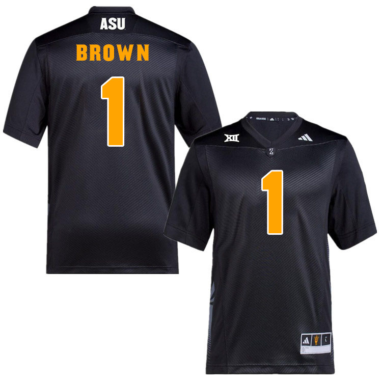 #1 Kyson Brown Arizona State Sun Devils College Football Jerseys Stitched-Black #1 Kyson Brown Arizona State Sun Devils College Football Jerseys Stitched-Black